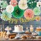 62pcs Happy Birthday Banner(Pink Green Gold)9.72 x 7.72 x 1.85 inches